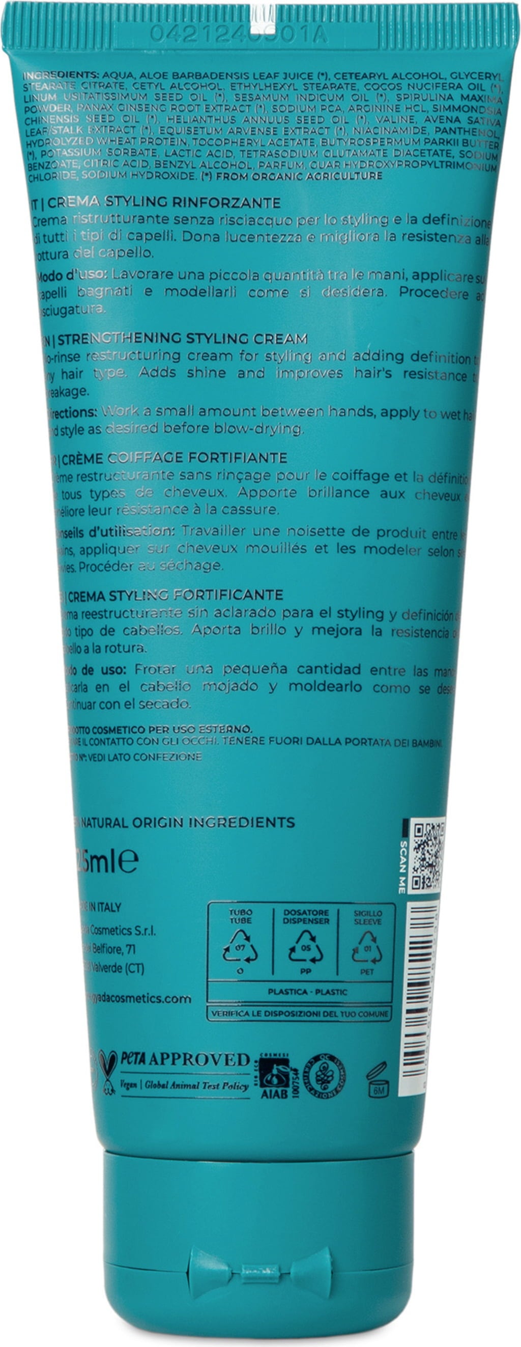Strengthening Styling Cream with Spirulina - 125 ml