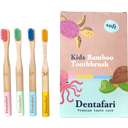 Lot de 4 Brosses à Dents pour Enfants en Bambou - 1 kit