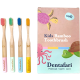 Lot de 4 Brosses à Dents pour Enfants en Bambou