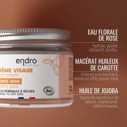 endro cosmétiques Crème Visage Hydratante Bonne Mine - 50 ml