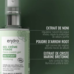 endro cosmétiques Gel-Crème Visage Matifiant - 50 ml