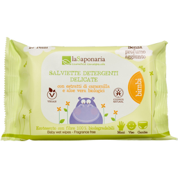 La Saponaria Organic Cleansing Wipes - 20 Pcs