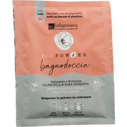 EcoPowder Refill suihku- ja kylpygeeli kehäkukka ja villiruusu - 25 g