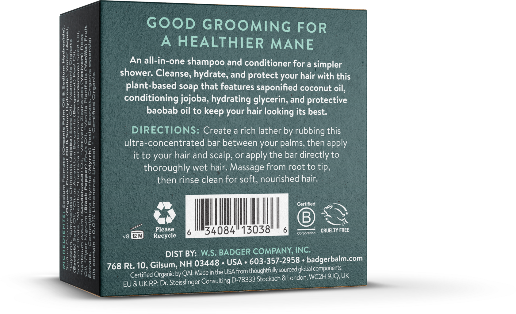 Badger Balm Shampoo Bar - 85 g