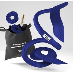 lotta curls Satin Cotton Curl Headband Set  - Blue