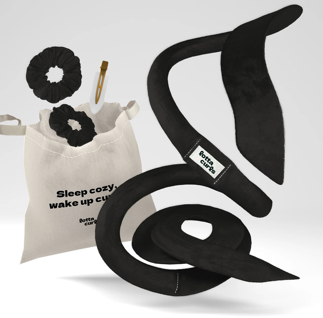 lotta curls Lockenband Original Velvet Set - Royal Black