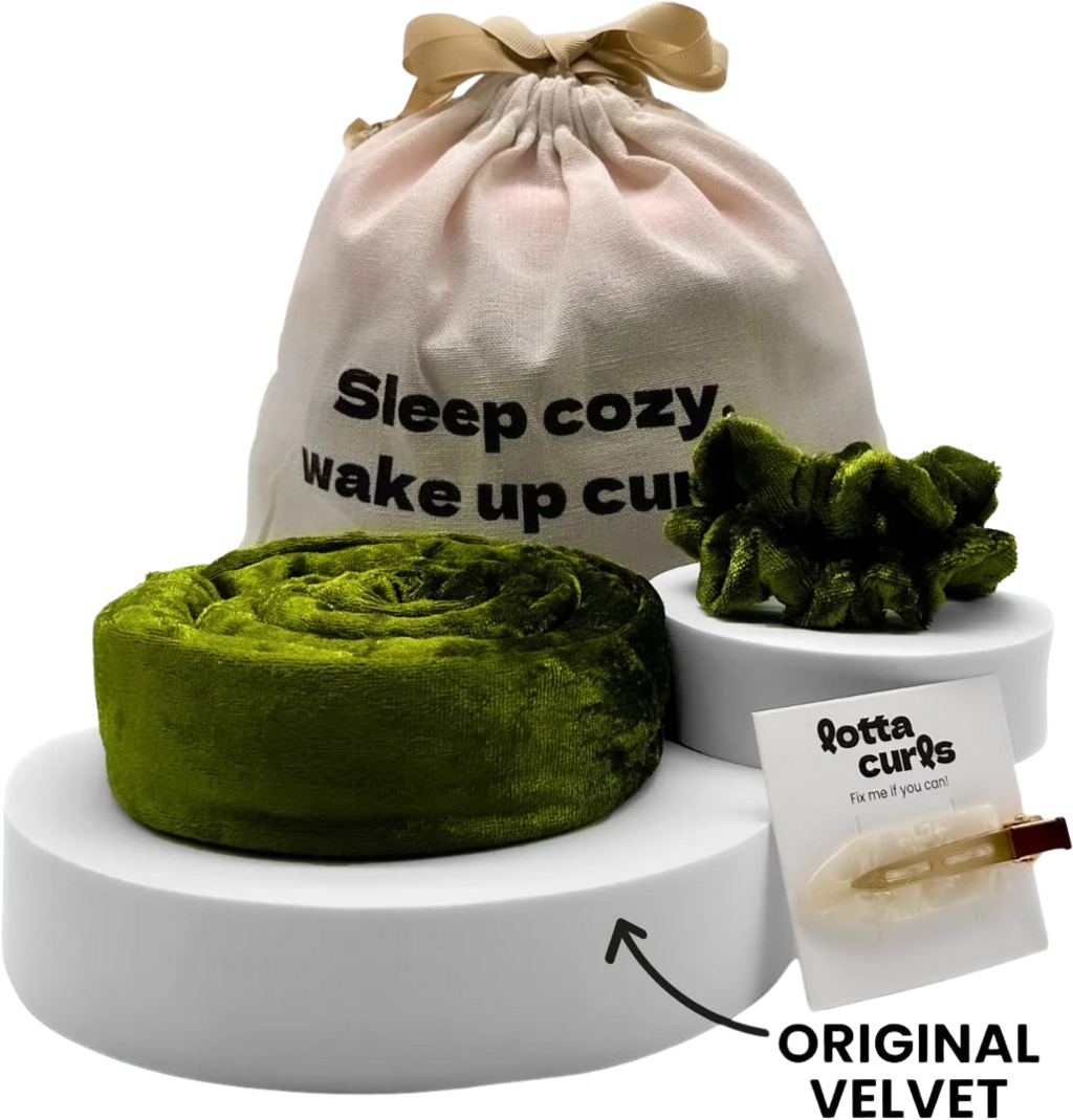 lotta curls Set Arricciacapelli Original Velvet - Noble Olive