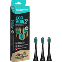 happybrush ECO VIBE 3 Opzetborstels, Zwart-Mint - 1 Set