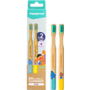 happybrush Kids Bamboe Tandenborstel, Sesamstraat - 1 Stuk