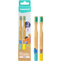 happybrush Kids Bamboe Tandenborstel, Sesamstraat - 1 Stuk