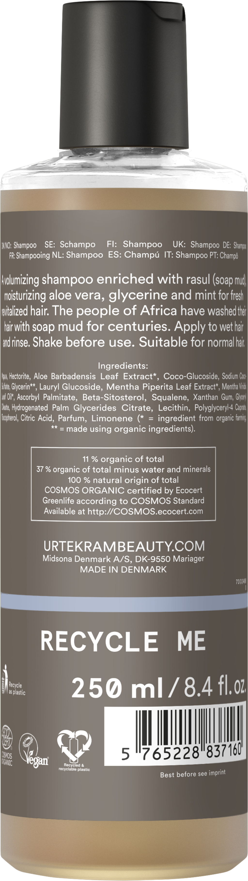 Urtekram Rasul Volume Shampoo - 250 ml