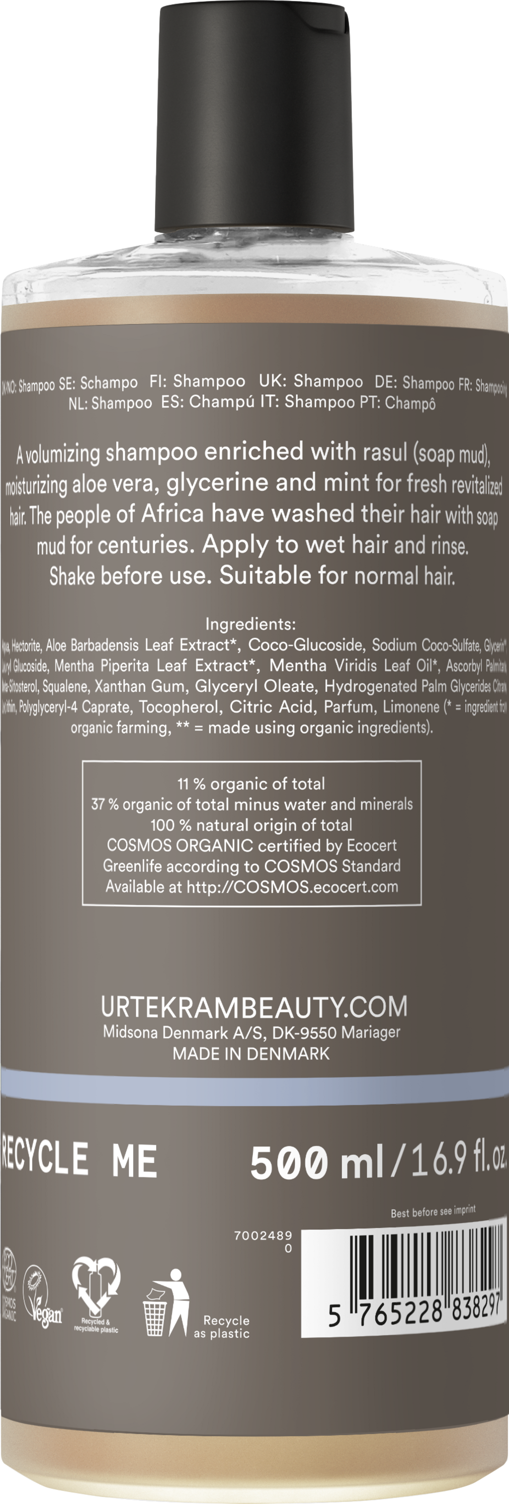 Urtekram Rasul Volume Shampoo - 500 ml