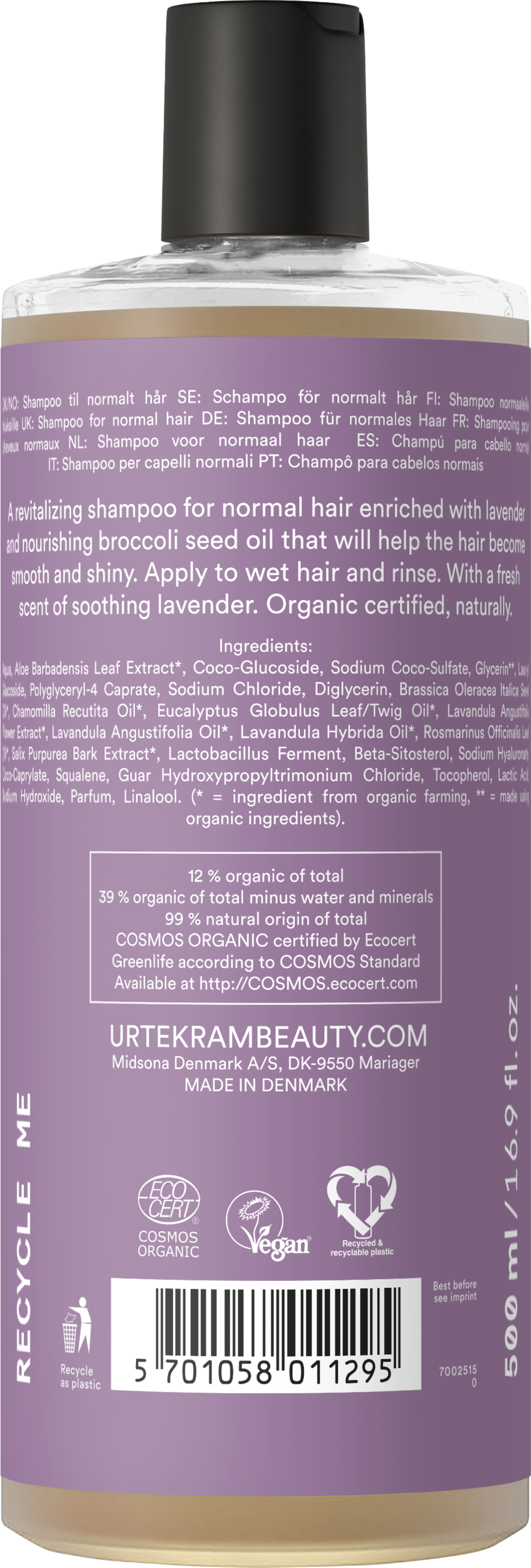 Urtekram Soothing Lavender Shampoo - 500 ml