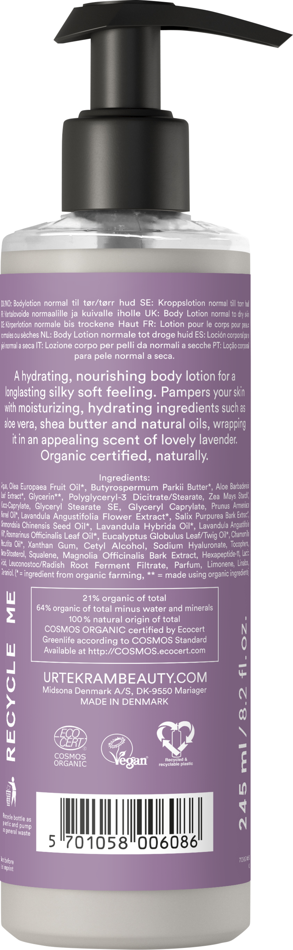 Urtekram Soothing Lavender Body Lotion - 245 ml