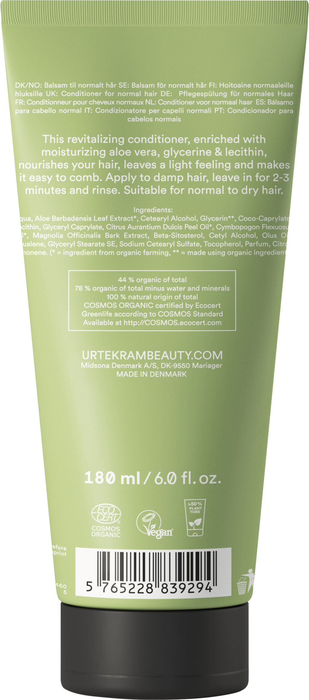 Urtekram Aloe Vera Conditioner - 180 ml