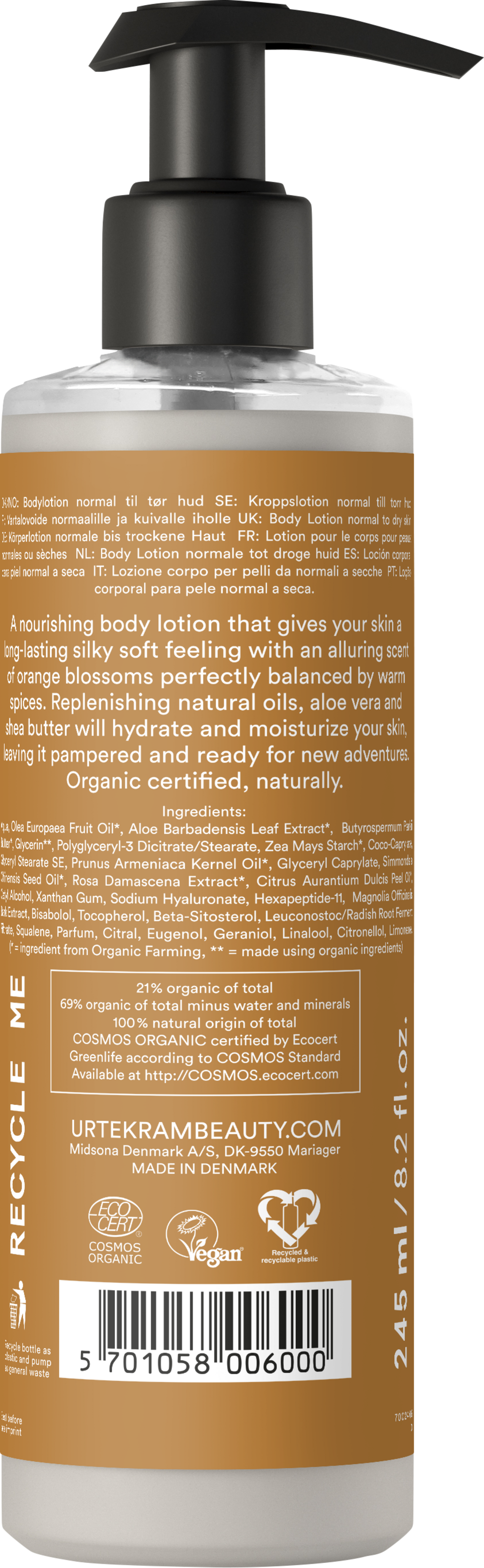 Urtekram Spicy Orange Blossom Body Lotion - 245 ml