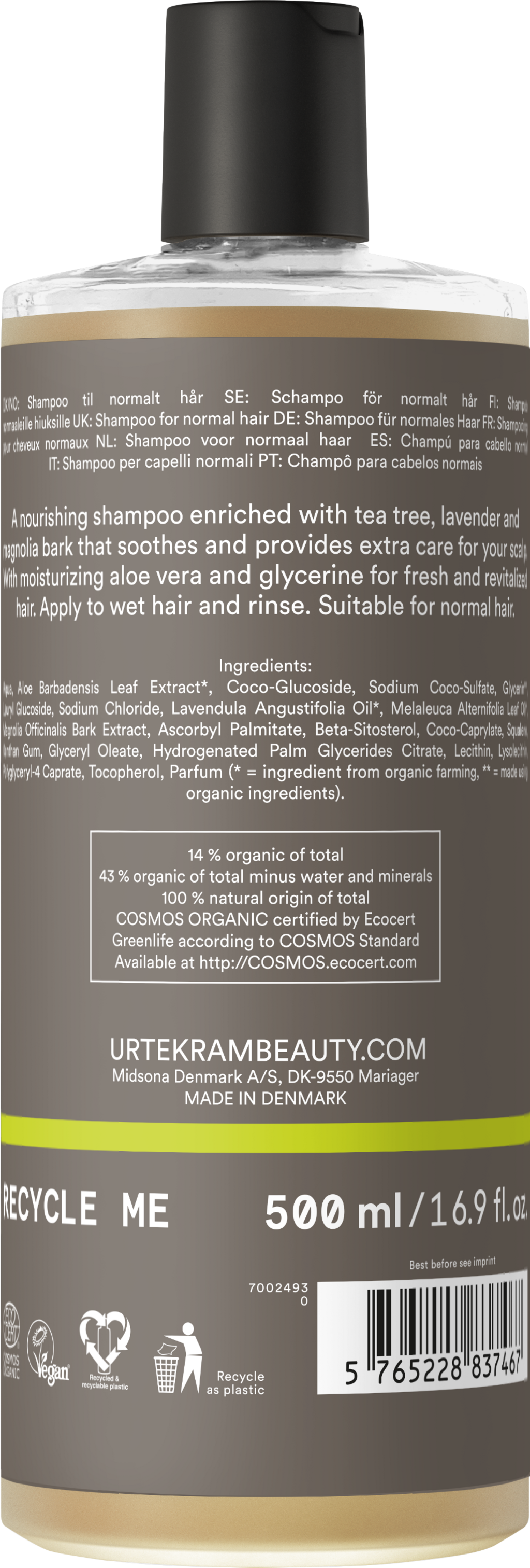 Urtekram Tea Tree Shampoo - 500 ml