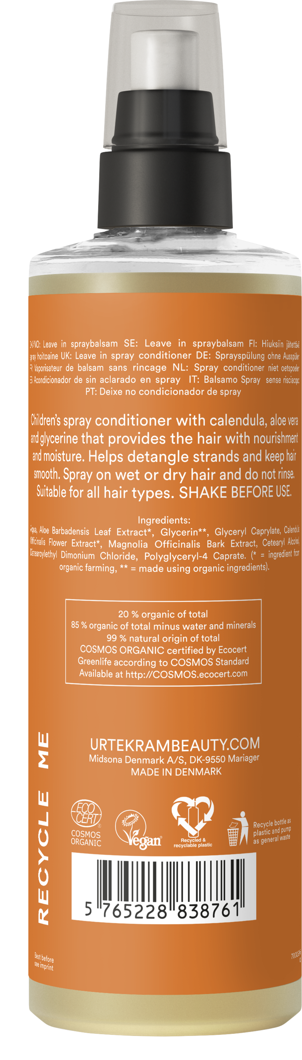 Urtekram Calendula Children's Spray Conditioner - 250 ml