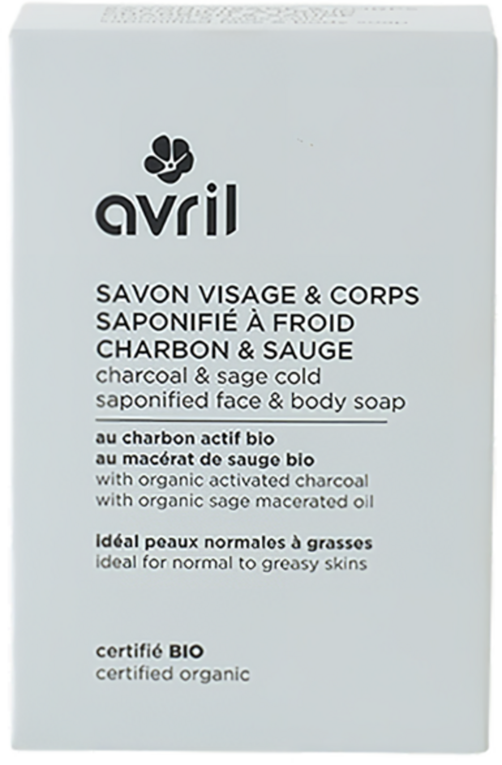 Sapone viso e corpo saponificato a freddo carbone e salvia