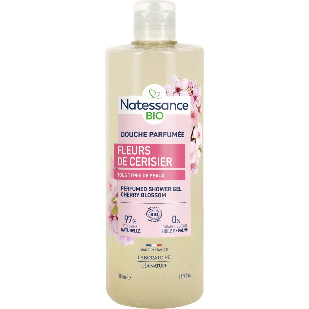 Natessance Cherry Blossom Shower Gel, 500 ml - Ecco Verde Online Shop