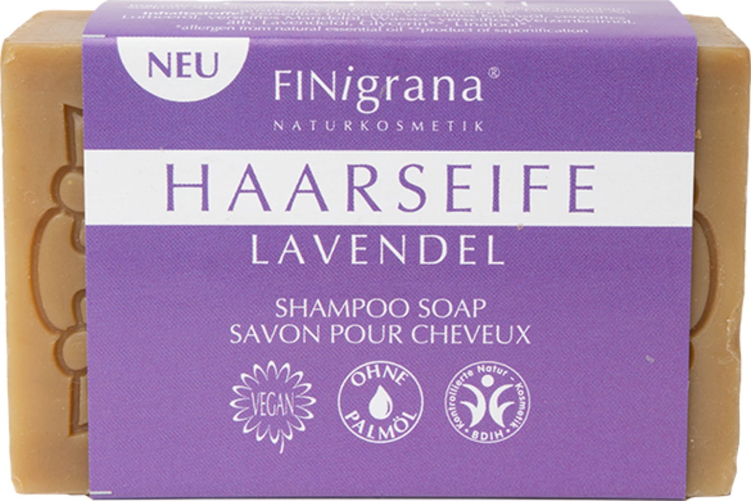 FINigrana® Bio & Naturkosmetik Savon d'Alep pour Cheveux Lavande - 100 g