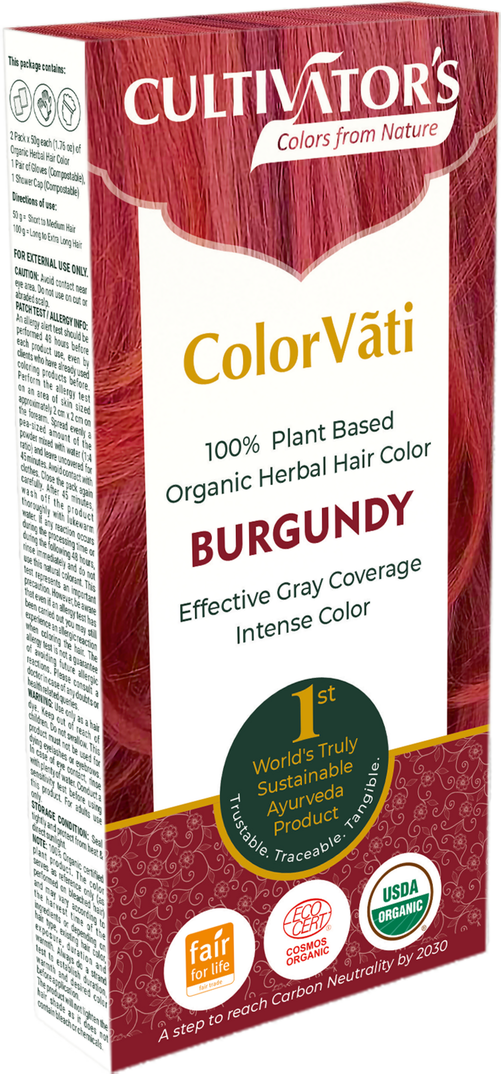 ColorVãti Bio növényi hajfesték - 12 Burgundi