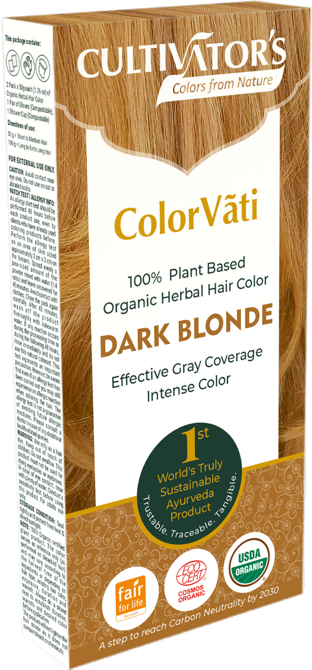 ColorVãti Bio növényi hajfesték - 04 Sötét szőke - 100 g