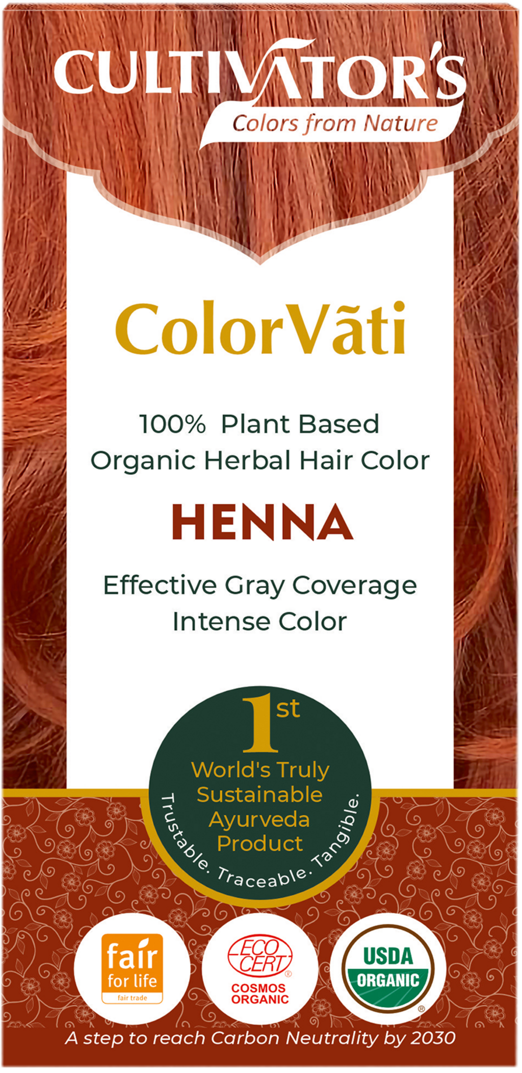 ColorVãti Organic Herbal Hair Color - Henna - 100 g