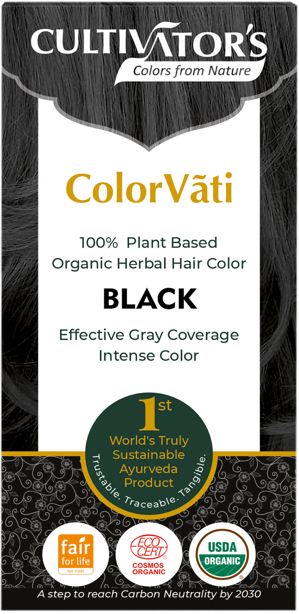 ColorVãti Organic Herbal Hair Color - 17 Black - 100 g