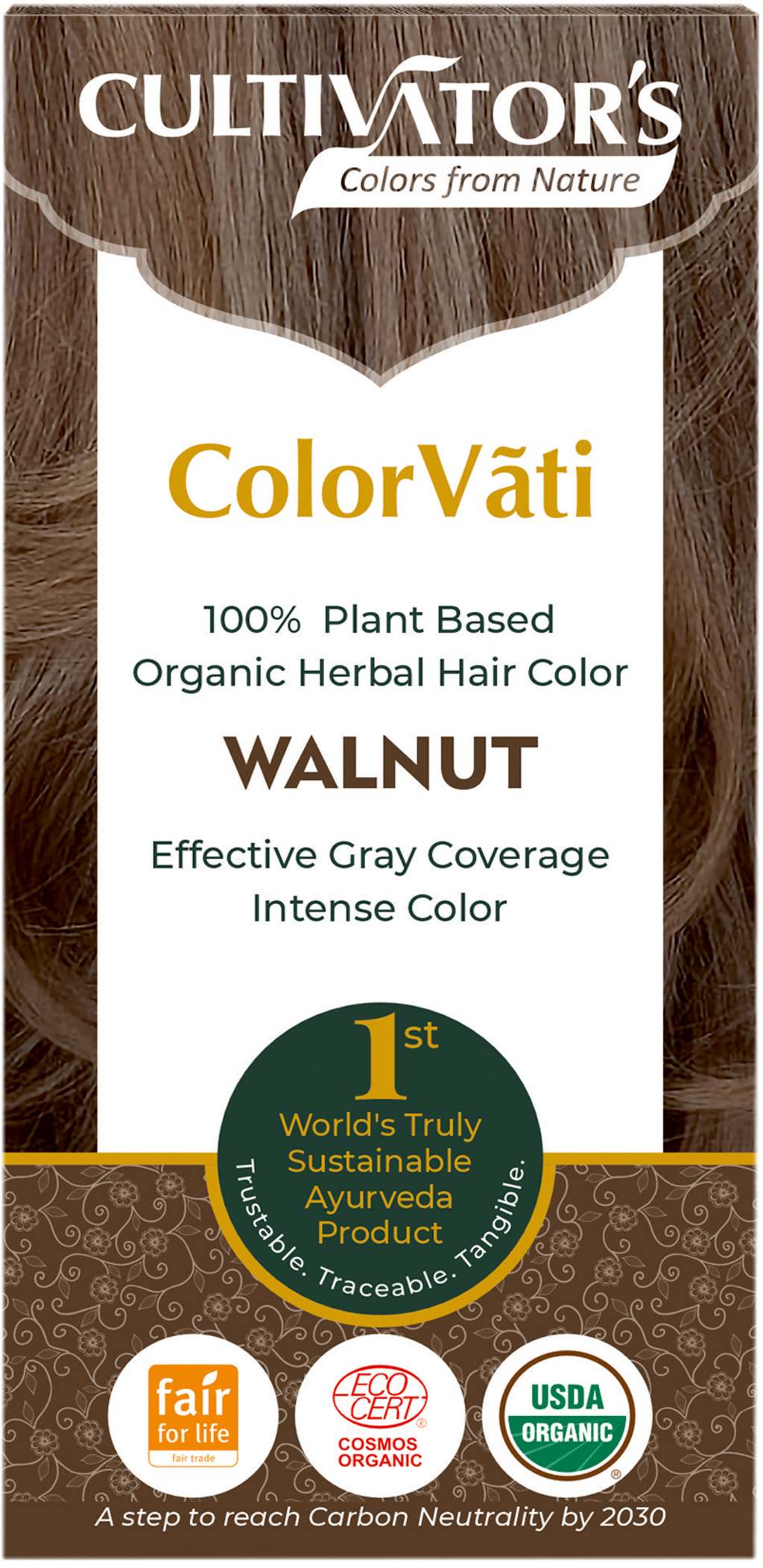 ColorVãti Organic Herbal Hair Color - 14 Walnut - 100 g