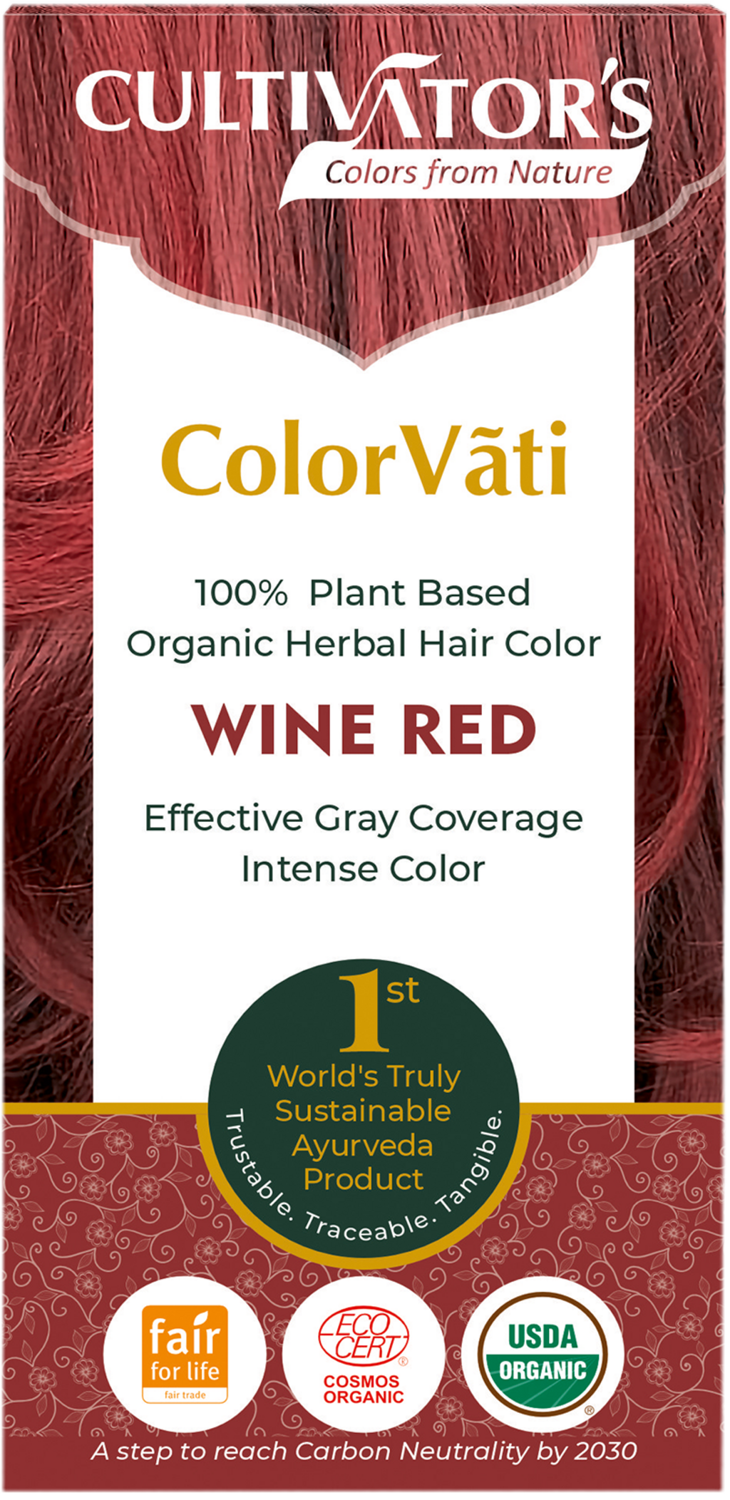 ColorVãti Organic Herbal Hair Color - 11 Wine Red - 100 g