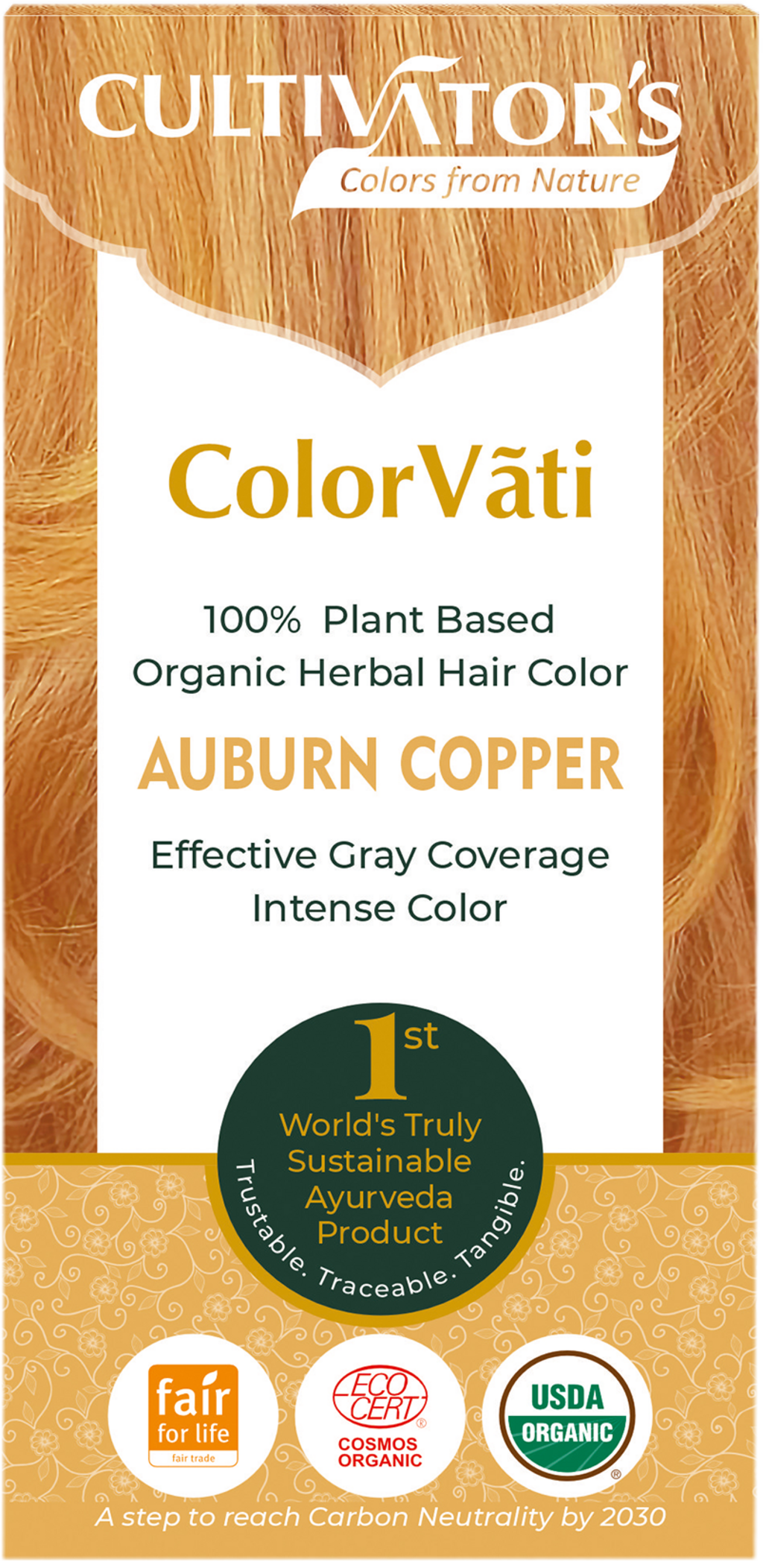 ColorVãti Organic Herbal Hair Color - 05 Auburn Copper - 100 g
