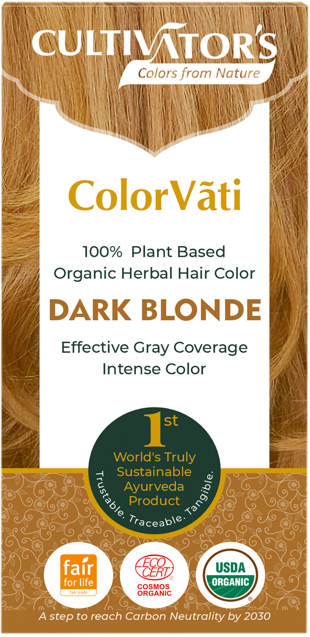 ColorVãti Organic Herbal Hair Color - 04 Dark Blonde - 100 g