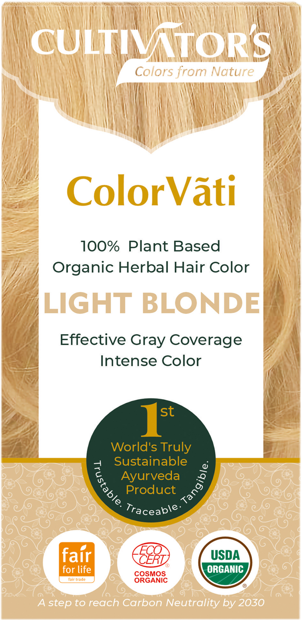 ColorVãti Organic Herbal Hair Color - 02 Light Blonde - 100 g