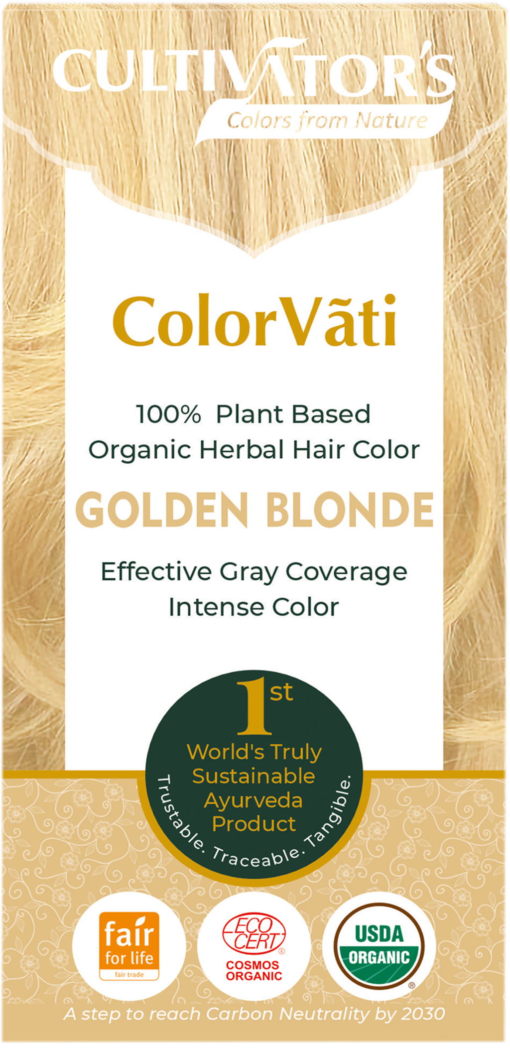 ColorVãti Organic Herbal Hair Color - 01 Golden Blonde - 100 g