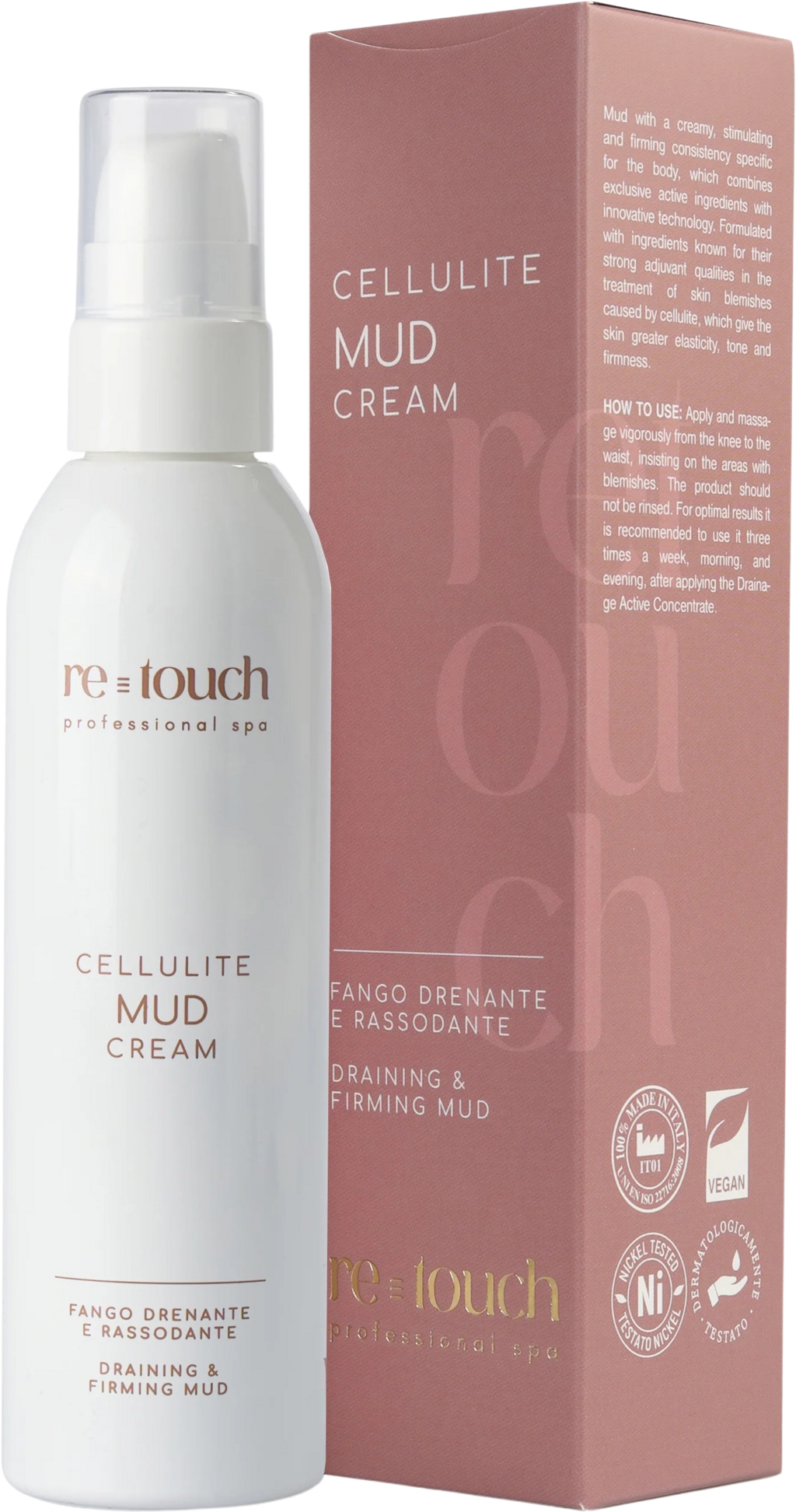 re-touch Cellulite Mud Cream, Fango Drenante e Rassodante - 200 ml