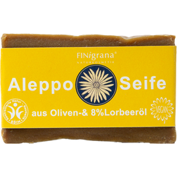 FINigrana® ekologisk & naturlig kosmetika Aleppotvål med 8 % lagerolja - 180 g