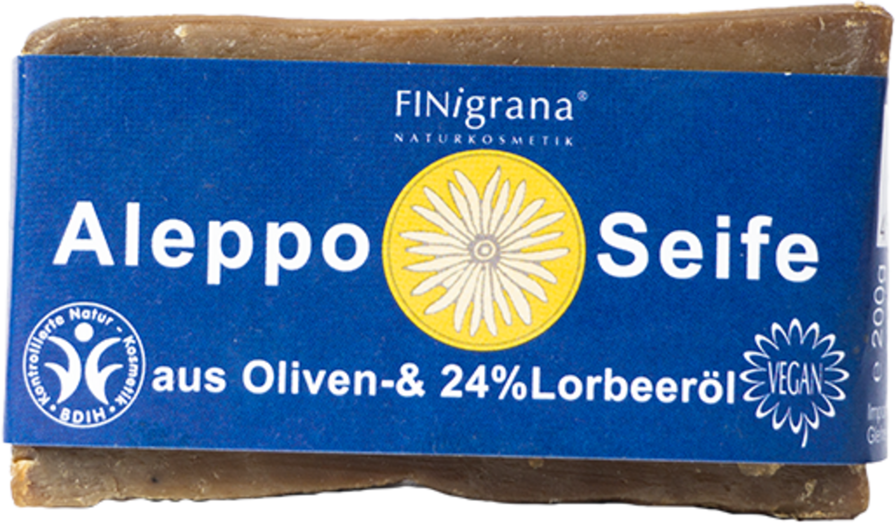 FINigrana® Bio & Naturkosmetik Aleppo soap with 24 % laurel oil - 200 g