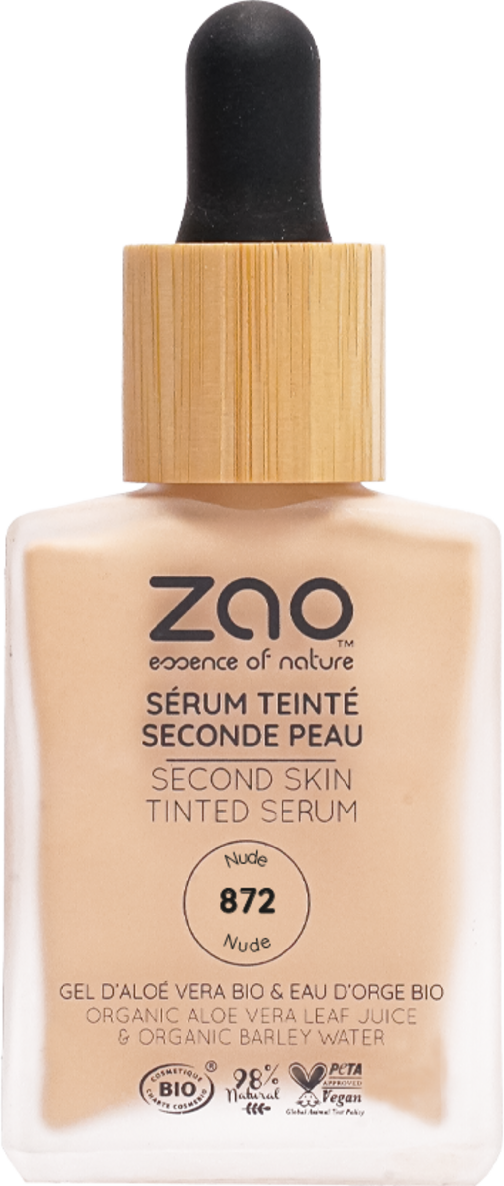 ZAO Second Skin Tinted Serum - 872 Nude