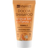 Shampoo e docciaschiuma 2 in 1 per la famiglia, arancia biologica e vitamina C