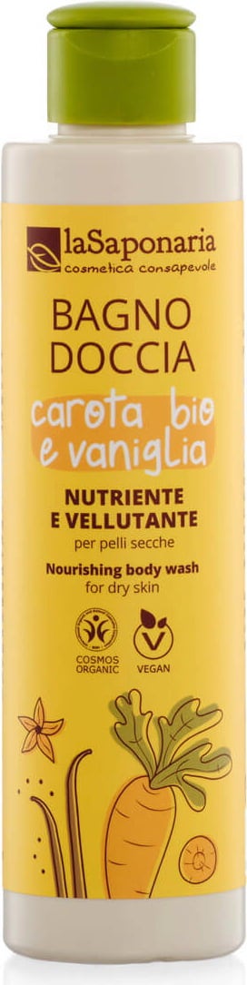 Bagno Doccia Nutriente e Vellutante - Carota e Vaniglia - 200 ml