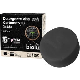 biolù Fester Gesichtsreiniger mit Aktivkohle - 55 g