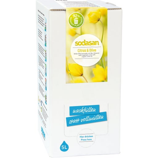 SODASAN Flüssigseife Zitrus & Olive - 5 l