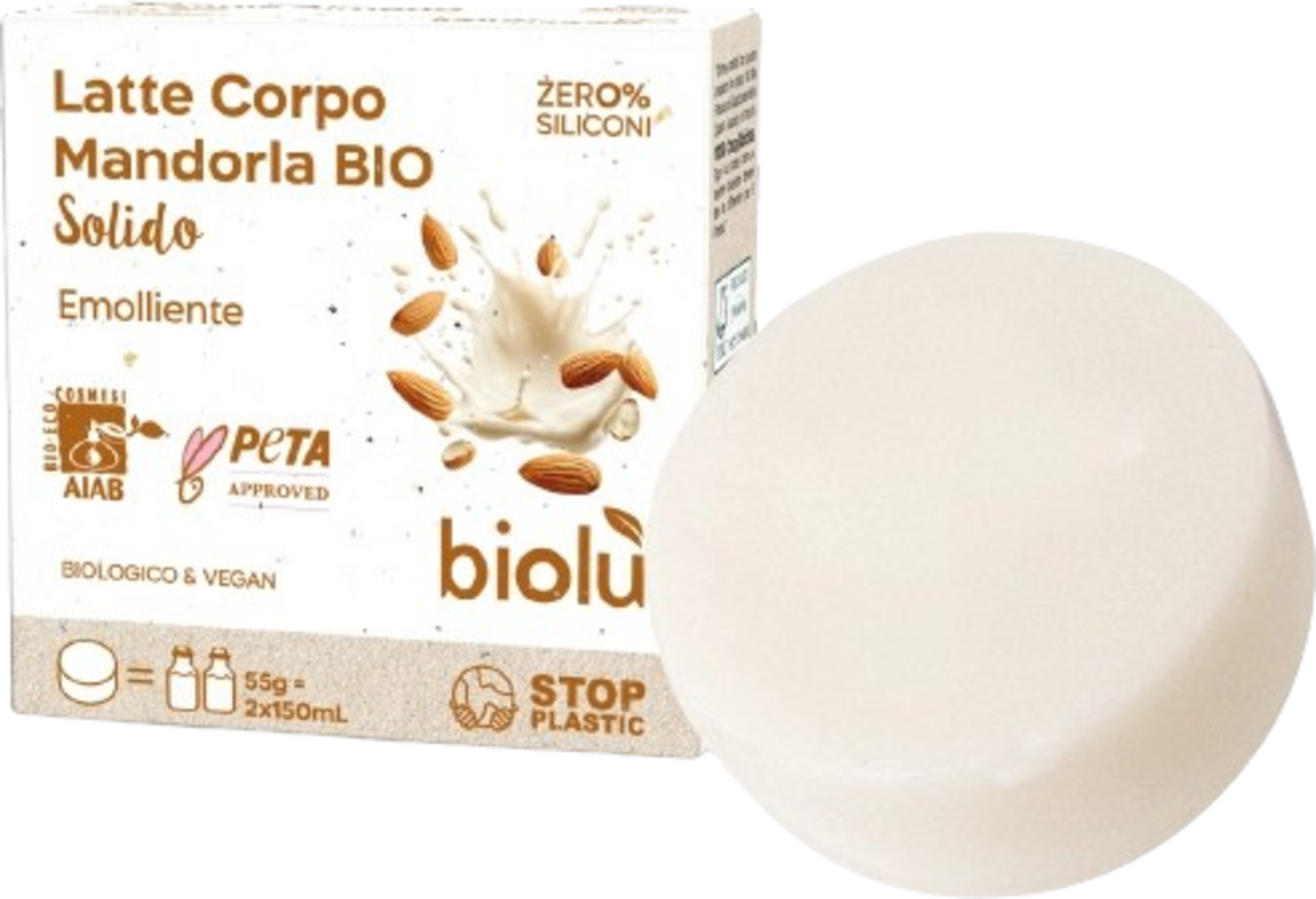 Beurre Corporel Solide à l'Amande, 55 g