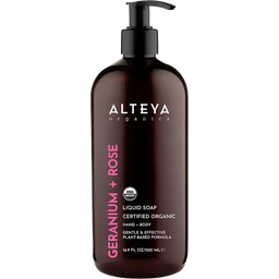 Alteya Organics Organic Liquid Soap Geranium + Rose - 500 ml