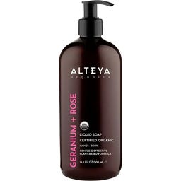 Alteya Organics Økologisk Flytende Såpe Geranium + Rose - 500 ml