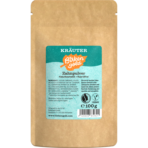 Birkengold Dentifricio in Polvere - Erbe - ricarica 100 g