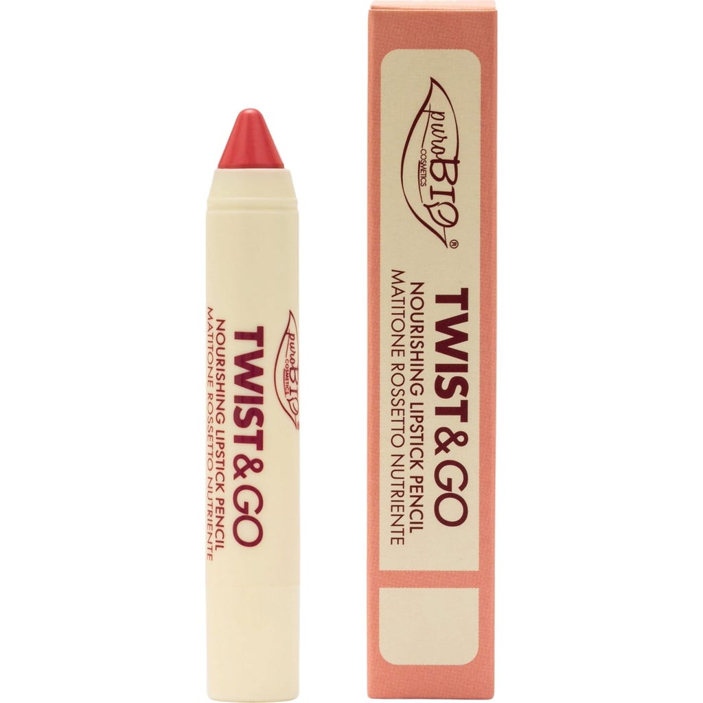 puroBIO Cosmetics Twist & Go Matitone Rossetto Nutriente, 506 dark mauve