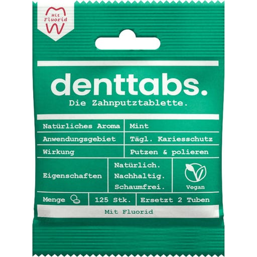 Comprimés de Dentifrice Stévia-Menthe Avec Fluor - 125 pièces