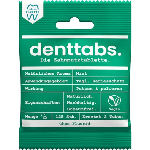 Comprimés de Dentifrice Stévia-Menthe Sans Fluor - 125 pièces
